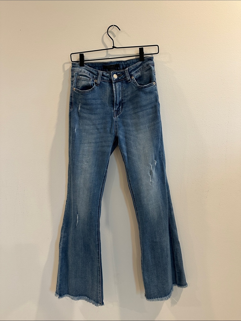 High-Rise Blue Flare Jeans - Women's